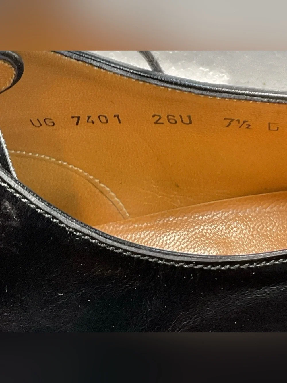 Vintage SALVATORE FERRAGAMO Black Leather Cap Toe Men Shoes Size   7.5D